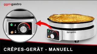 Crêpière professionnelle - Thermostat réglable - Ø 370mm
