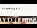 EASY Piano Playalong WOMAN by John Lennon - Piano arrangement with lyrics
