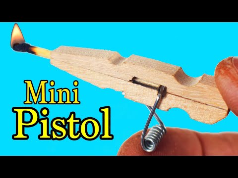 DIY Mini Matchstick Gun with Clothespin Pocket Pistol