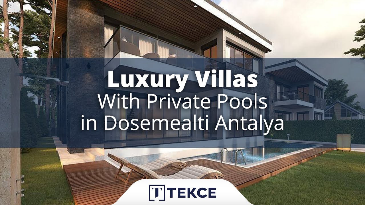 Villas Intelligente avec Piscine Chauffée à Antalya Dosemealti