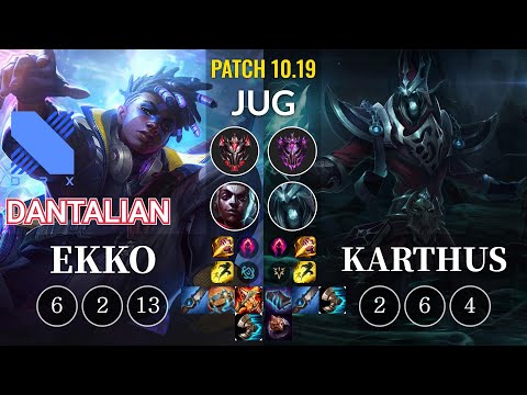 DRX Dantalian Ekko vs Karthus Jungle - KR Patch 10.19
