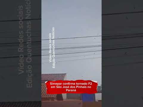 Simepar classifica tornado em São José dos Pinhais como F2