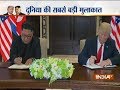 US President Donald Trump, North Korean leader Kim Jong Un sign an agreement