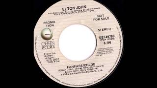 Elton John Fanfare/Chloe promo 7 &quot; single