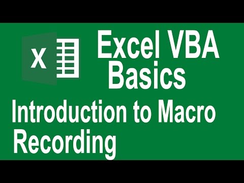 excel vba programming Basics Tutorial # 3 | record a macro