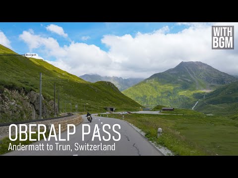 Oberalp Pass Scenic Drive 4K with Relaxing Music | Andermatt to Trun, Switzerland