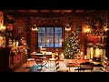 Christmas Coffee Shop with Instrumental Jazz Christmas Music, Fireplace and Cafe Sounds