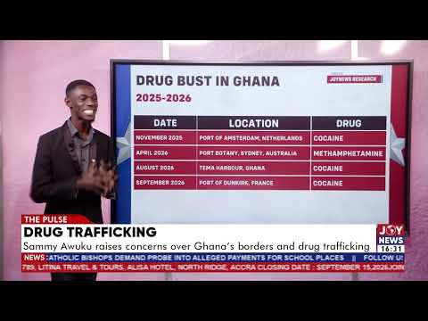Drug Trafficking: Sammy Awuku raises concerns over Ghana’s borders and drug trafficking.