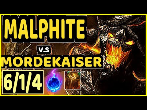 PHAXI (MALPHITE) vs MORDEKAISER - 6/1/4 KDA TOP GAMEPLAY - EUW Ranked DIAMOND