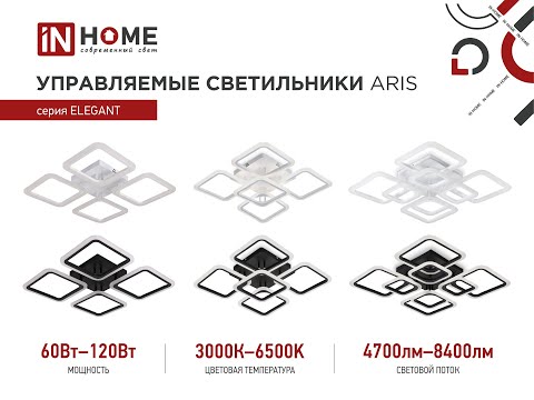 Миниатюра изображения товара Потолочный светильник INhome Elegant ARIS-B-BG / 4690612043265