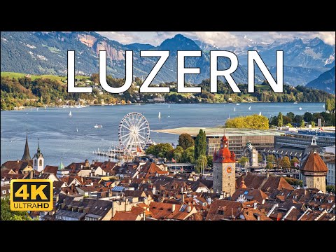 Lucerne ( Luzern ) , Switzerland 🇨🇭| 4K Drone Footage
