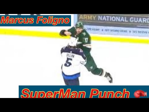 Marcus Foligno SuperMan punch