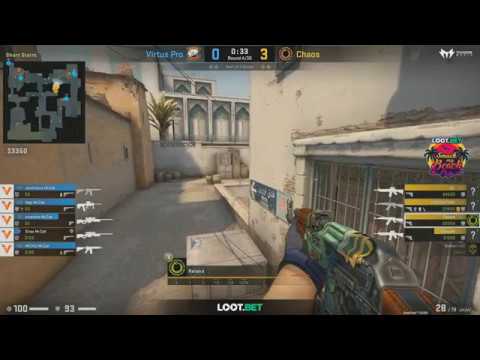 VP snatchie 3 AWP kills on the bombsite A defense vs Chaos (dust2)