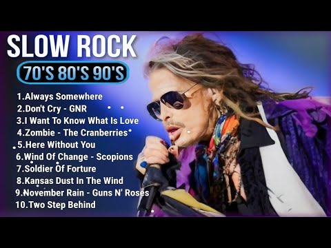 Bon Jovi, Scorpions, Aerosmith,U2, Ledzeppelin, The Eagles Best Slow Rock Ballads 70s, 80s, 90s