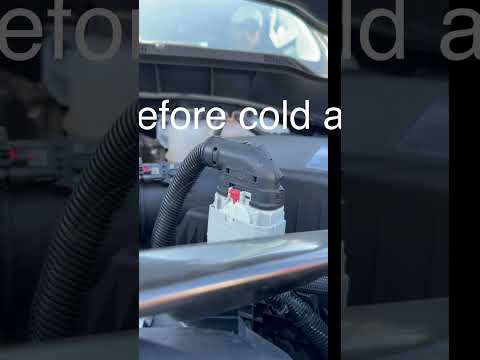 Before and after K&N cold air intake on a 2021 5.3L Silverado #silveradotrailboss #automobile #K&N