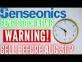 WARNING TO SENS STOCKHOLDERS! Sens stock news update today! Senseonics stock price target & analysis