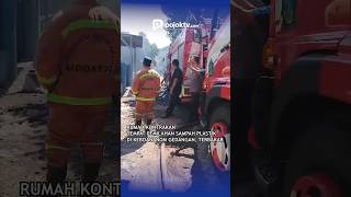 KEBAKARAN RUMAH PEMILAHAN SAMPAH PLASTIK DI KEBOANANOM GEDANGAN