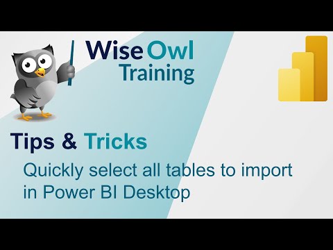 Quickly select all tables to import in Power BI Desktop
