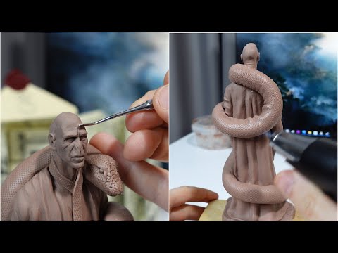 Sculpting LORD VOLDEMORT from CLAY/Лорд Волан-де-Морт с нуля из пластилина