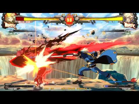 Guilty Gear Xrd REV 2 Lobby Matches- drive0 (Millia) vs Cornpng (Sin)