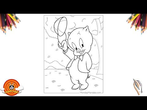 Como Desenhar o Gaguinho (Porky Pig) – Versão Clássica dos Looney Tunes | Passo a Passo