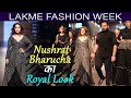 Lakme Fashion Week Nushrat Bharucha Looks Smashing In A Black Printed Gown On The Ramp Boldsky