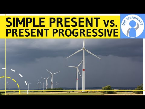 simple present vs. present progressive - formation, signal words, examples - English tenses 1