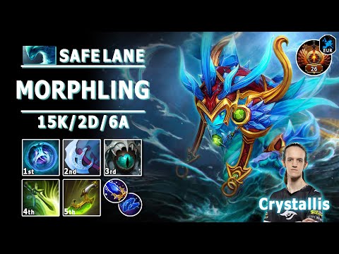 Morphling Safe Lane Carry | 7.33c | Crystallis Pos 1 Morph Play | Dota 2 Immortal Gameplay