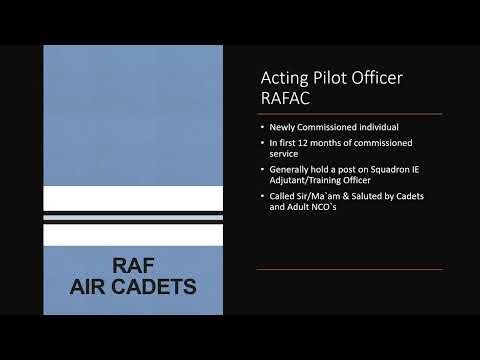 Officer Ranks in The RAF Air Cadets