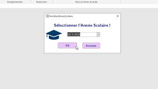 Ouverture base projet de gestion d'école