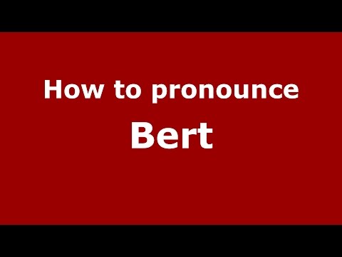 How to pronounce Bert