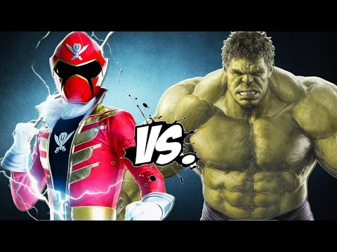 The Incredible Hulk vs Red Super MegaForce (Power Ranger)
