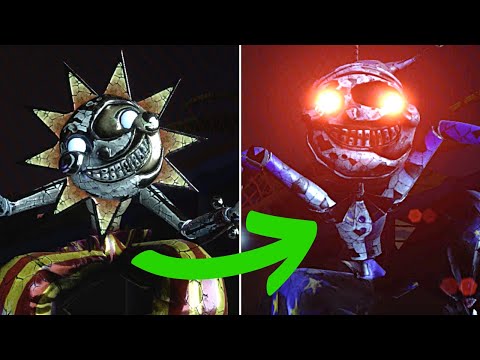Corrupted SUN Transforms into Shattered Moondrop and Eats Gregory! [FNAF Security Breach]