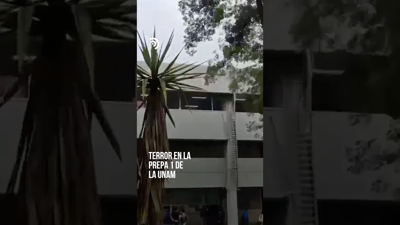 20 encapuchados, una posible toma y policías afuera de la Prepa 1 ⚠️🚨