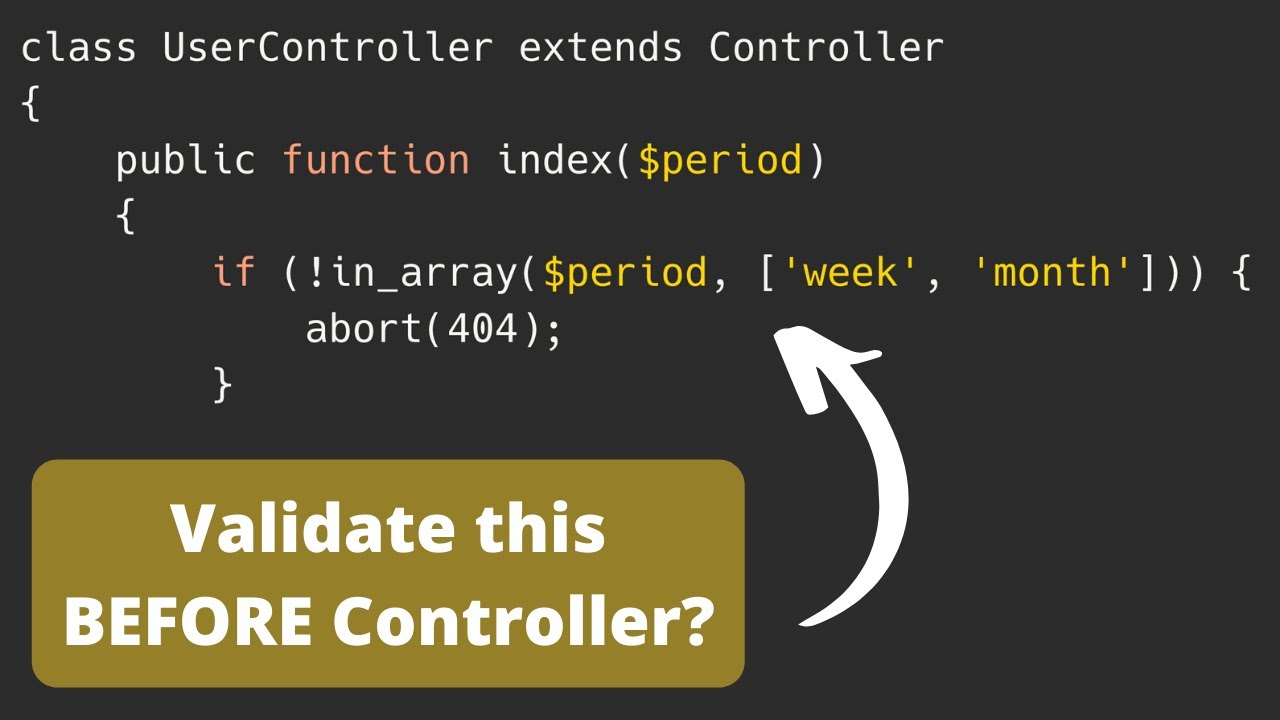 Laravel Route Parameter Validation: 