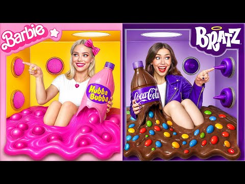 1000 Mystery Buttons Challenge | Barbie vs Bratz by Multi DO Challenge
