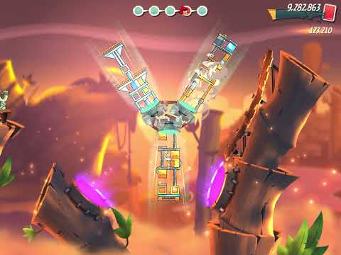 Angry birds 2: level 525 (Bamboo Forest / Gravity Grove)