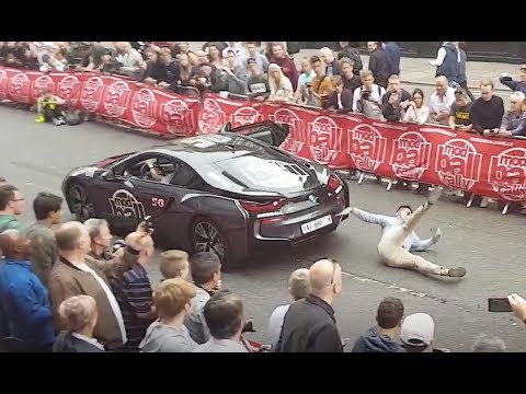 Guy Falls Off Roof Of Speeding Supercar at Modball Rally 2017