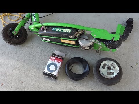 Razor E200 electric scooter: replace inner tube for rear tire