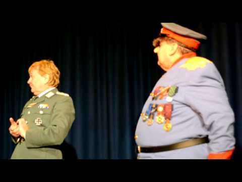 Allo Allo Stage Show Cwmaman Rehearsal - Bertorelli as Hitler