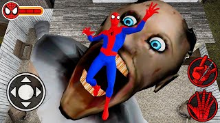SpiderMan Falls into the Mouth of a Giant Granny