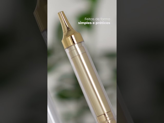 Seringa Cosmética Luxo Dourada 10ml