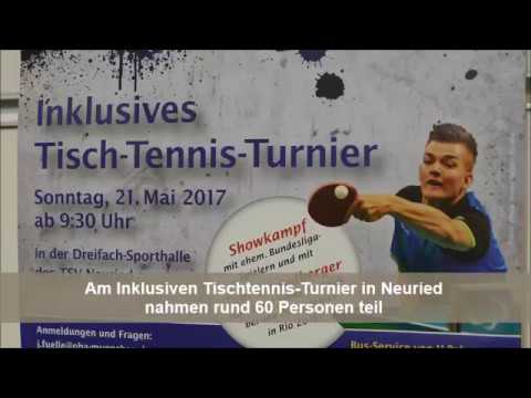 Inklusives Tischtennis-Turnier 2017 beim TSV Neuried mit Stargast Tom Schmidberger