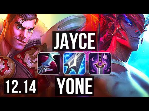 JAYCE vs YONE (TOP) | 1200+ games, Legendary, 1.4M mastery, 16/4/7 | NA Master | 12.14