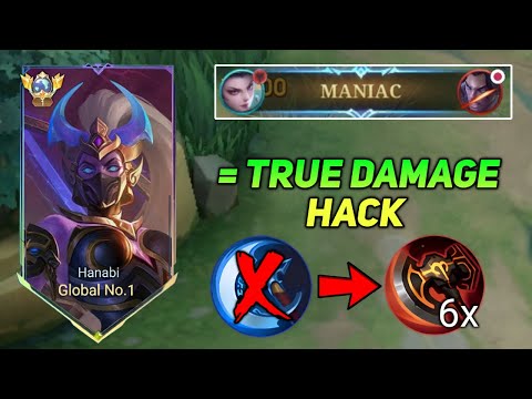 TOP 1 GLOBAL HANABI TRY THIS NEW TRUE DAMAGE OF WAR AXE!! (ENEMY THINKS I'M USING DAMAGE CHEAT😱)