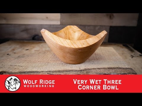 Woodturning: Very Wet Three Corner Bowl