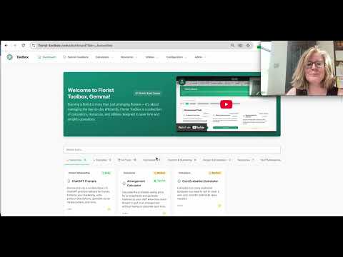 Preview of the Florist Toolbox demo video