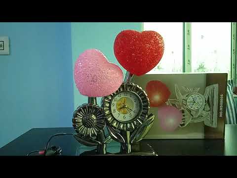 Love heart ❤ lamp table clock