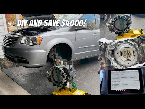 Replace Chrysler Town & Country 62TE Transmission (Torque Specs, Quicklearn, Flush Cooler and more!)