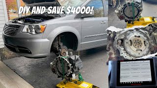 Replace Chrysler Town & Country 62TE Transmission (Torque Specs, Quicklearn, Flush Cooler and more!)